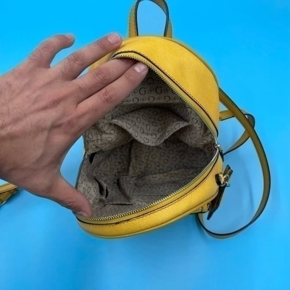 GUESS Faux Leather Sunflower Mini Backpack